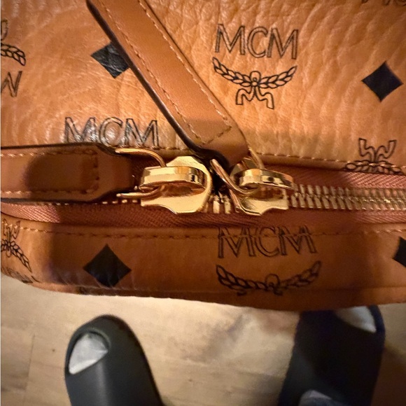 MCM Tan Leather Backpack for Men - Picture 5 of 8